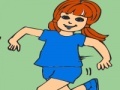 Juego Girl playing ball coloring game