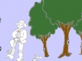 Juego Farmer man and squirrel coloring