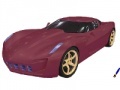 Juego White corvette car coloring