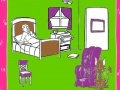 Juego Cat in the bedroom coloring