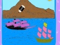 Juego Vessels on the island coloring