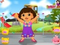 Juego Dora out to park. Dressup