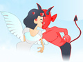 Juego Devil and Angel Kissing