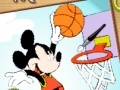 Juego Mickey Basketball Online Coloring Page