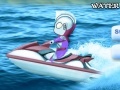 Juego Ultraman Tiga Wave Race. Water scooter