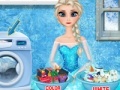 Juego Elsa Washing Clothes