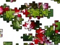 Juego Puzzle with red flowers