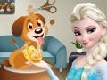 Juego Elsa. Dog care
