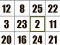 Juego Schulte Grid Puzzle