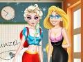Juego Elsa and Rapunzel: Highschool Outfit