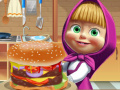 Juego Masha & the bear Cooking Big Burger 