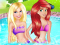 Juego Barbie & Ariel Pool Party