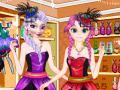 Juego Elsa and Anna Freaky Shop 
