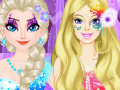 Juego Elsa vs Barbie Make Up Contest