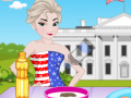 Juego Elsa American Flag Cake