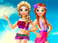 Juego Elsa And Anna Summer Vacation