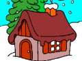 Juego House in Winter Forest Coloring
