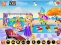 Juego Baby Rapunzel Pool Party