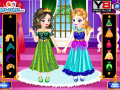 Juego Baby Elsa With Anna Dress Up