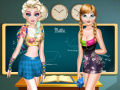 Juego Elsa And Anna Highschool Fashion