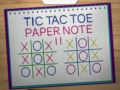 Juego Tic Tac Toe Paper Note 2