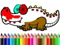 Juego Back To School: Aligator Coloring