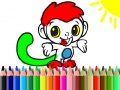 Juego Back To School: Monkey Coloring