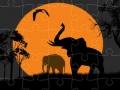 Juego Elephant Silhouette Jigsaw