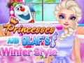 Juego Princesses And Olaf's Winter Style