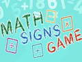 Juego Math Signs Game