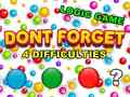 Juego Dont Forget