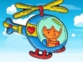 Juego Coloring Book: Cat Driving Helicopter
