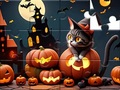 Juego Jigsaw Puzzle: Halloween Cat