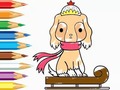Juego Coloring Book: Dog-Riding-Sled
