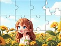 Juego Jigsaw Puzzle: Sunflower Girl