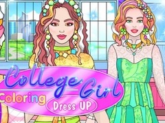 Juego College Girl Coloring Dress Up