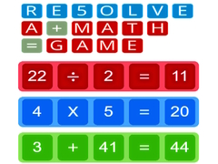 Juego RE5OLVE a+math=game