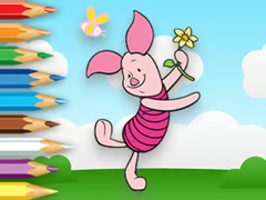 Juego Coloring Book: Piglet Holds Toy Windmill
