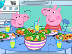 Juego Jigsaw Puzzle: Peppa Dinner Time