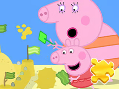 Juego Jigsaw Puzzle: Peppa Pig Making Sand