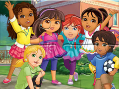 Juego Jigsaw Puzzle: Dora Into City