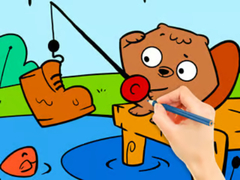 Juego Coloring Book: Fishing Squirrel