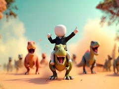 Juego Stickman: Dinosaur arena