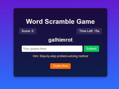 Juego Word Scramble Game Challenge