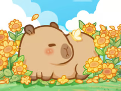 Juego Jigsaw Puzzle: Capybara In Sunflowers