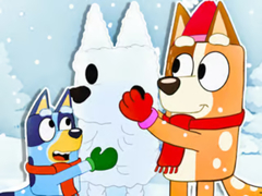 Juego Jigsaw Puzzle: Bluey Christmas Snowman
