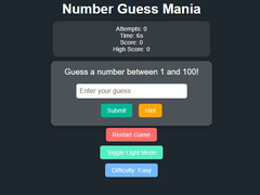 Juego Number Guess Mania