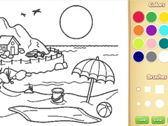 Juego Beach Coloring Book For Kids