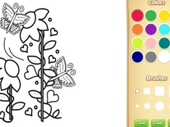 Juego Butterflies and Flowers Coloring Book for Kids
