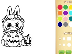 Juego Halloween Labubu Coloring & Drawing Game